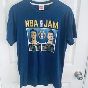 Denver Nuggets NBA Jam Championship Shirt Homage Jokic Murray Mens Size Medium